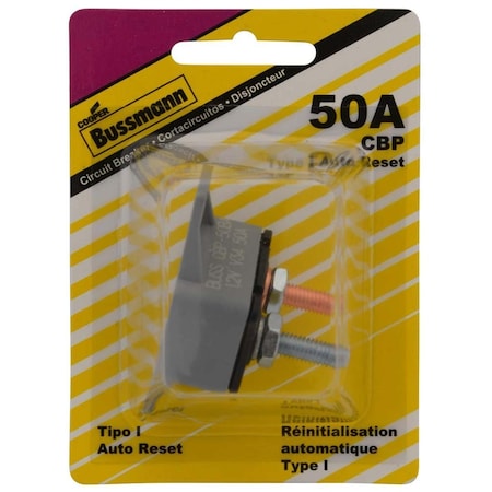 Eaton Bussmann Plastic Circuit Breaker with Crosswise Bracket B6P-BPCBP50BAP